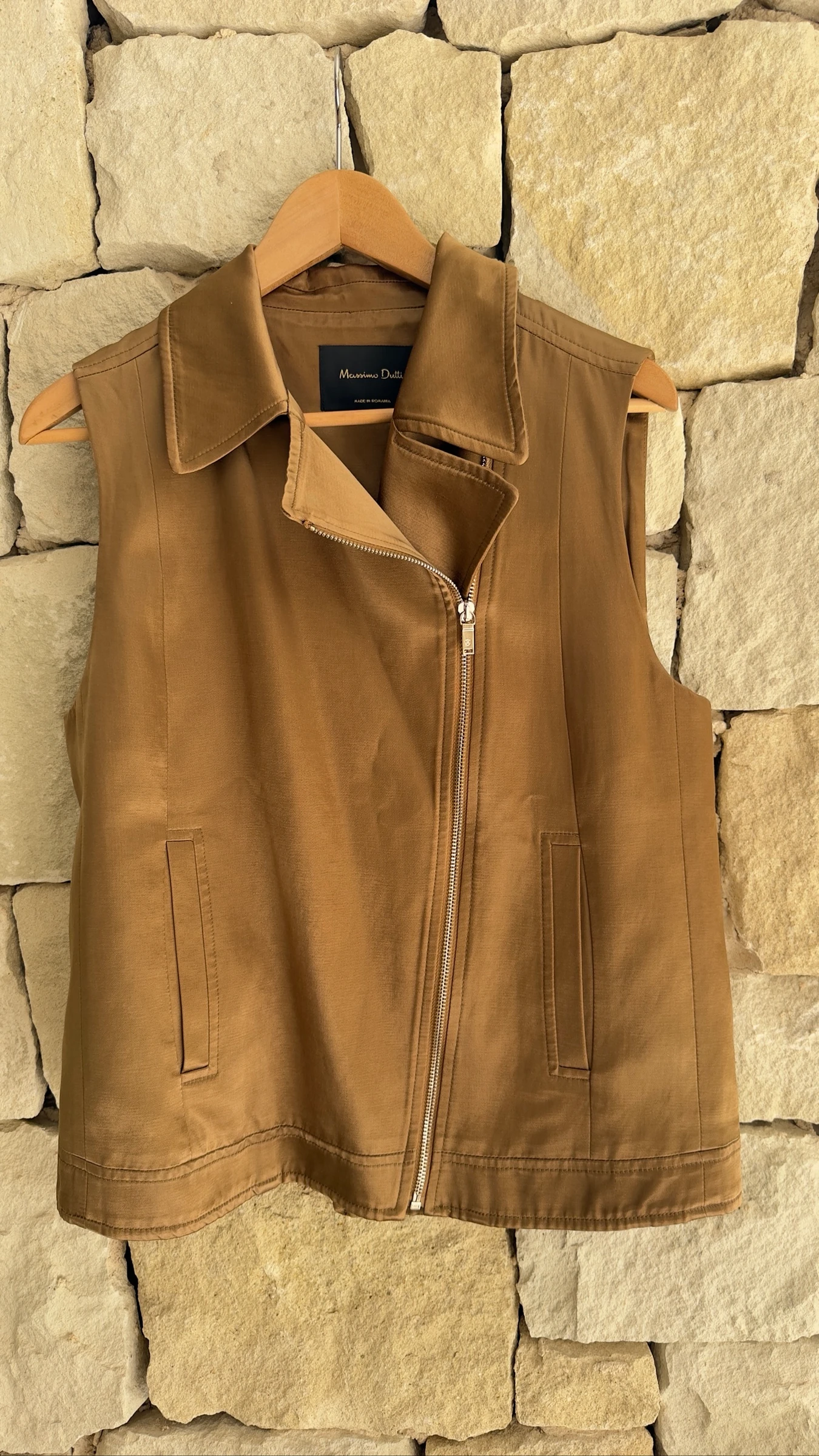 Chaleco color champán mujer Talla L de Massimo Dutti – photo 5